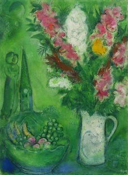  loch - Le clocher dOrgival Gouache und Pastell zeitgenössischen Marc Chagall
